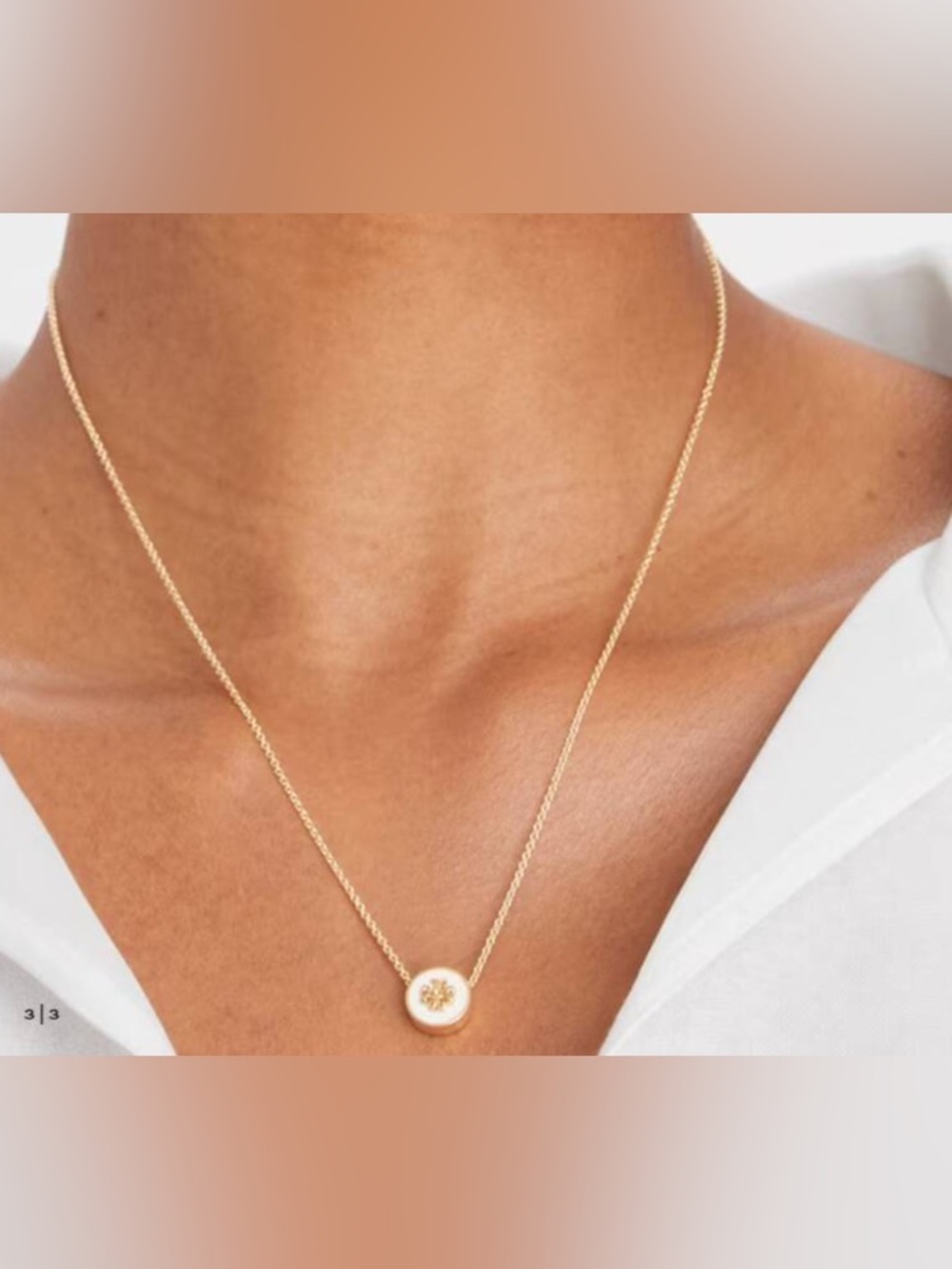 Tory Burch Black Pendant Necklace